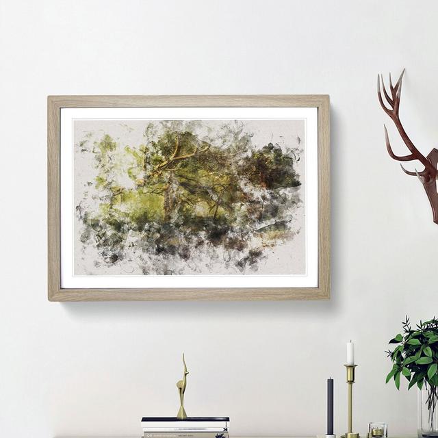 Mystical Forest - Picture Frame Painting Print East Urban Home Size: 40cm H x 60cm W x 2cm D, Frame Option: Oak Framed on Productcaster.