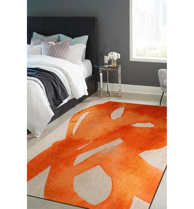 Swing Machine Woven Flatweave Orange Area Rug Beneffito Rug Size: Rectangle 170 x 240cm on Productcaster.