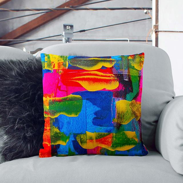 Abstract Square Throw Cushion East Urban Home Size: 40 x 40 cm on Productcaster.