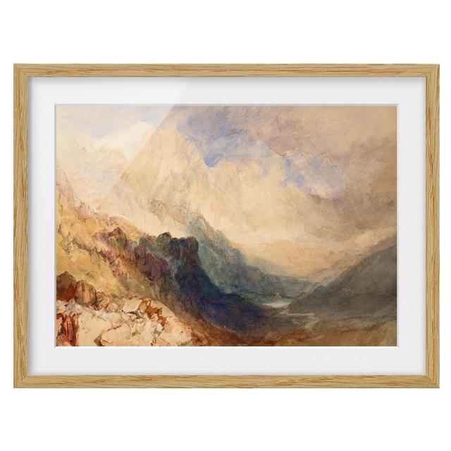 'Valley of Aosta' by William Turner Framed Painting Print East Urban Home Size: 70cm H x 100cm W, Frame Options: Natural oak wood on Productcaster.