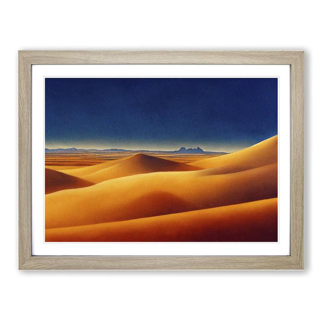 Watercolour Desert Vol.1 - Single Picture Frame Print Natur Pur Size: 25cm H x 34cm W x 2cm D, Frame Colour: Oak Framed on Productcaster.