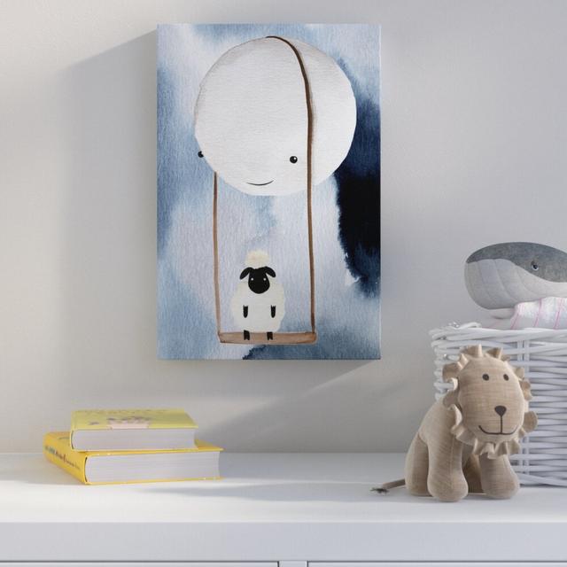 Moon Swing Canvas Art HoneyBee Nursery Size: 91cm H x 61cm W x 4cm D on Productcaster.