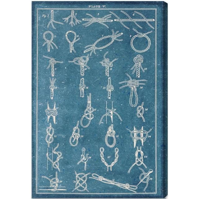 Nautical Knots' by Blakely Home Art Print on Canvas East Urban Home Size: 77cm H x 51cm W on Productcaster.