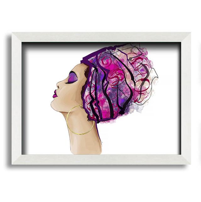 Mirari African Tribal Art 30 Framed Print Wall Art Ophelia & Co. Size: 21cm H x 29.7cm W x 2cm D, Format: Purple Framed Paper on Productcaster.