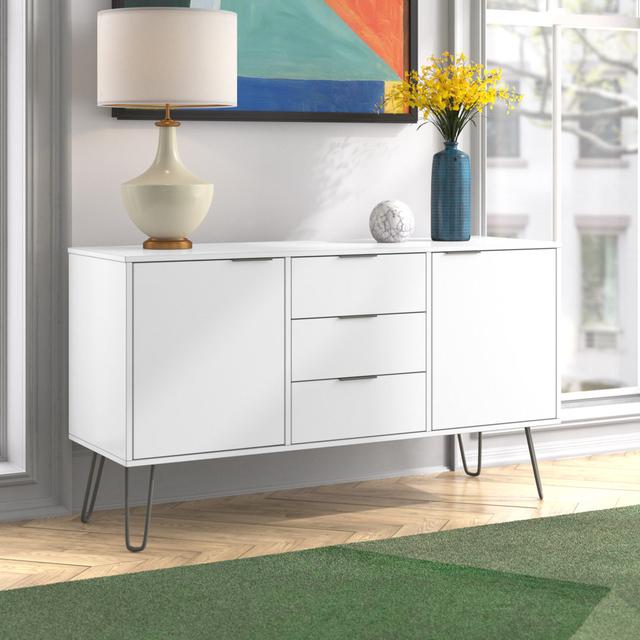 Dufresne Large Sideboard, 2 Doors and 3 Drawers, Industrial Design Mercury Row on Productcaster.