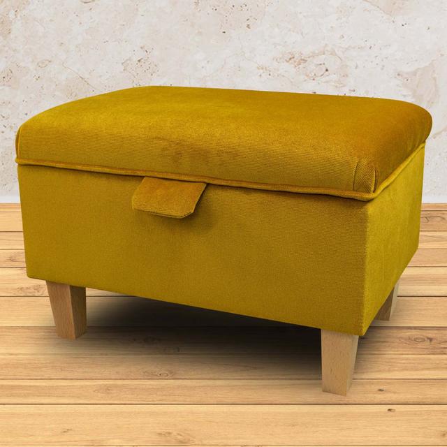 50cm Wide Rectangle Solid Colour Footstool Ottoman with Storage Beaumont on Productcaster.