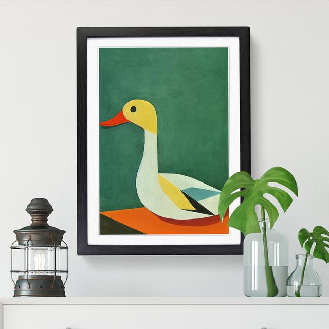 Aaminah Duck Painting Vol.1 - Picture Frame Graphic Art Brambly Cottage Frame Option: Black, Size: 46cm H x 34cm W x 2cm D on Productcaster.