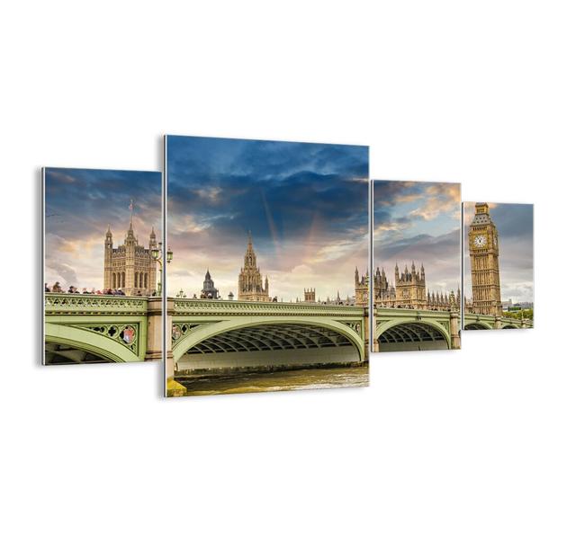 Time Stood in the Empire - 4 Piece Unframed Photograph Print Set on Glass Ebern Designs Size: 90cm H x 160cm W x 1.8cm D on Productcaster.