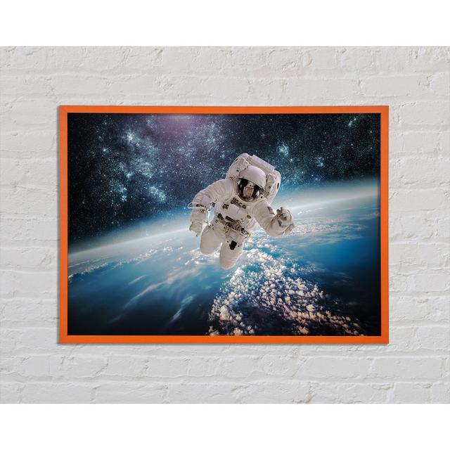 Astronaut In Space - Single Picture Frame Art Prints Brayden Studio Size: 21cm H x 29.7cm W x 2cm D on Productcaster.