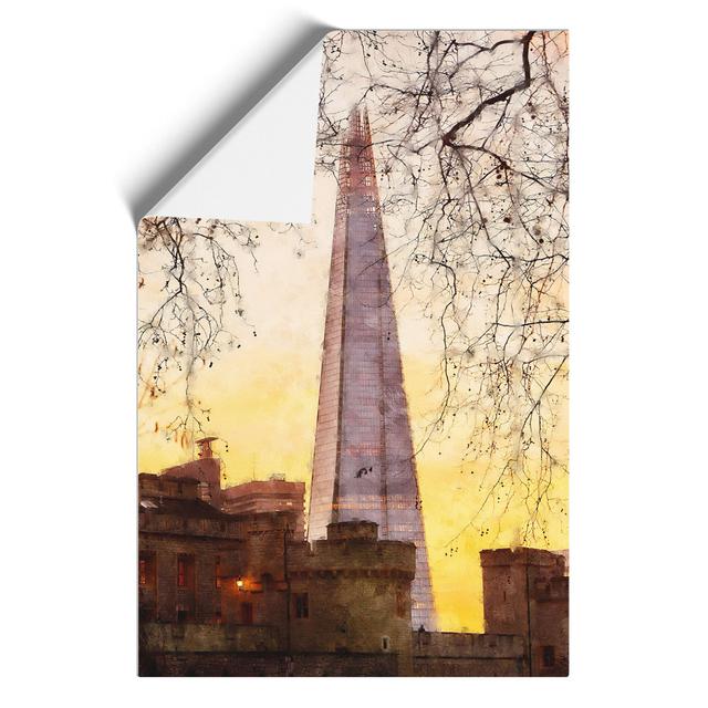 The Shard In London Vol.2 - No Frame Print East Urban Home Size: 30cm H x 21cm W x 0.1cm D on Productcaster.