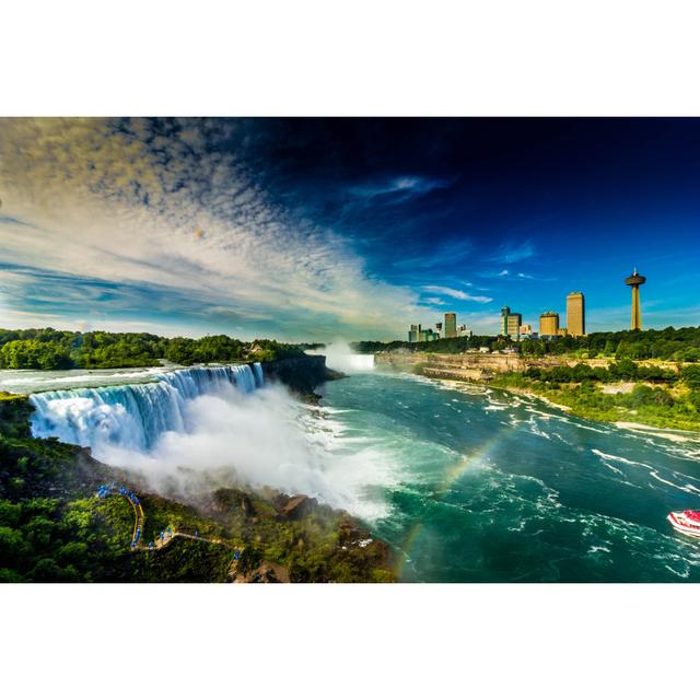 The Mighty Niagara Falls by Papiyabanerjee - Wrapped Canvas Photograph Alpen Home Size: 81cm H x 122cm W on Productcaster.