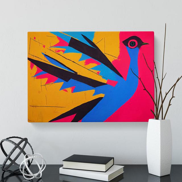 Dove Bird Abstract Vol.6 - Wrapped Canvas Print Marlow Home Co. Size: 50cm H x 76cm W x 3cm D on Productcaster.