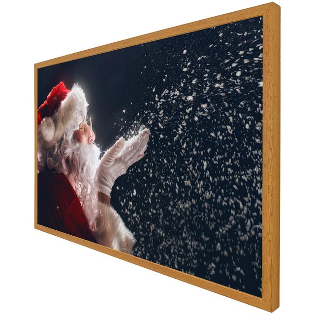 Franklinton Merry Christmas And Happy Holidays - Single Picture Frame Art Prints The Seasonal Aisle Size: 41cm H x 61cm W x 4cm D, Frame Colour: Oak on Productcaster.