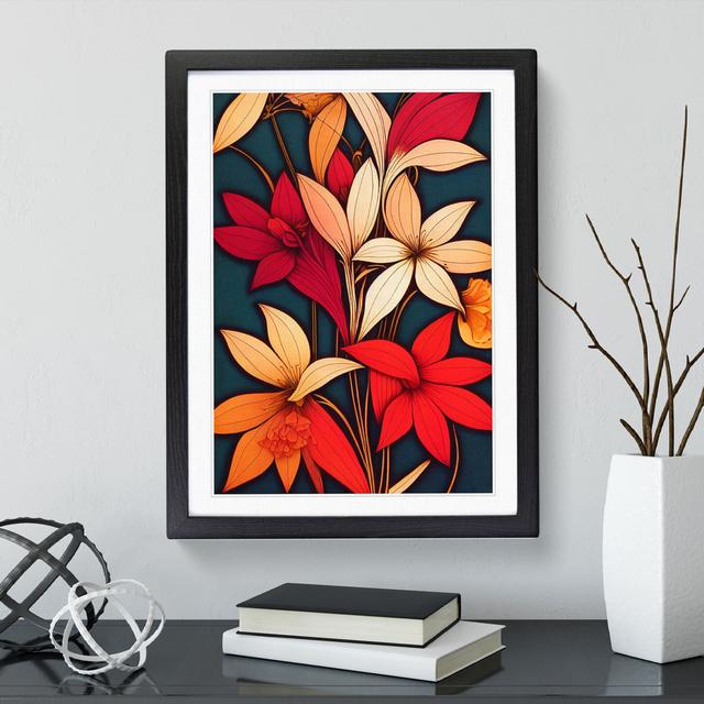 XV1022-4611X The Special Flowers - Single Picture Frame Print Marlow Home Co. Frame Colour: Black, Size: 34cm H x 25cm W x 2cm D on Productcaster.