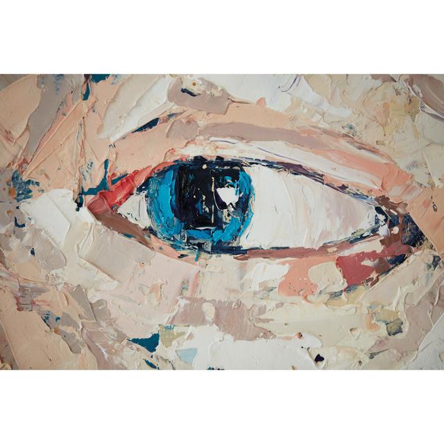 Painted Eye Background by Kasmasov - Wrapped Canvas Painting Marlow Home Co. Size: 20cm H x 30cm W x 3.8cm D on Productcaster.