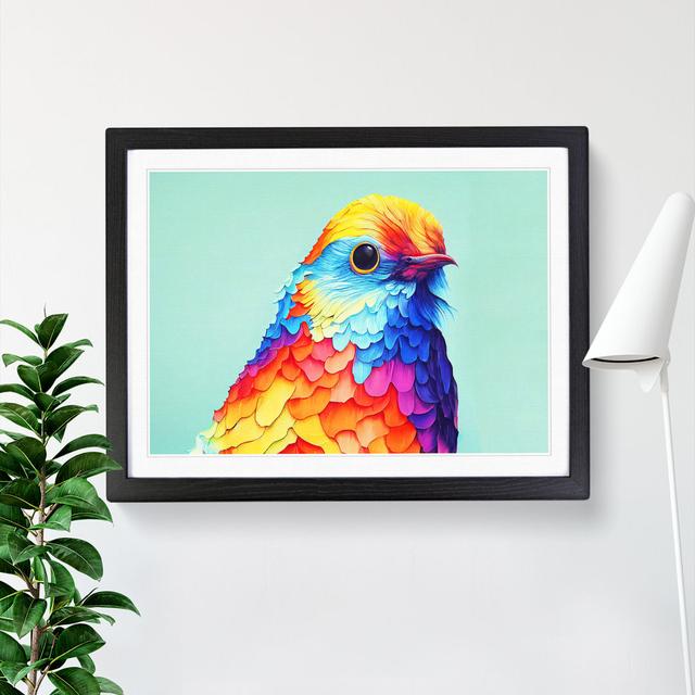 Colourful Bird Vol.1 - Picture Frame Graphic Art Marlow Home Co. Size: 25cm H x 34cm W x 2cm D, Frame Colour: Black on Productcaster.