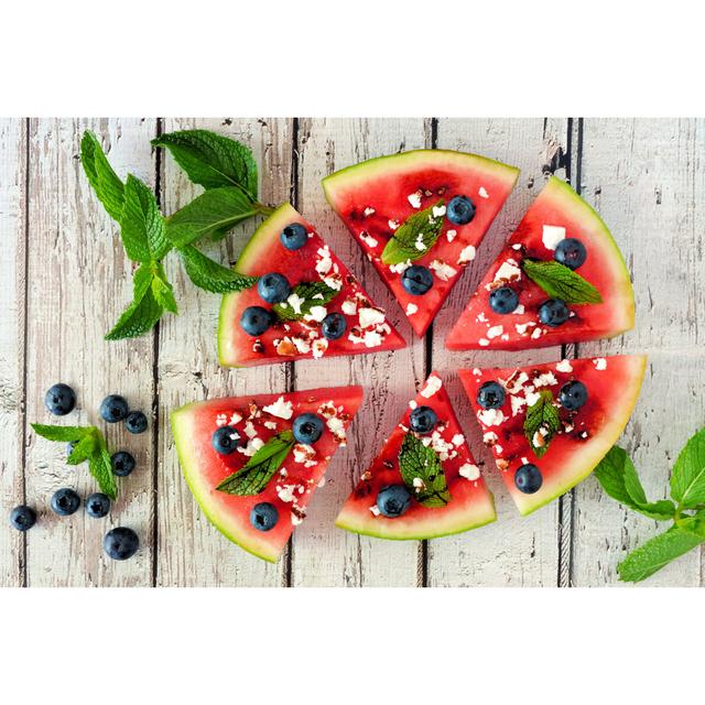 Watermelon Pizza by Jenifoto - Wrapped Canvas Photograph 17 Stories Size: 20cm H x 30cm W on Productcaster.