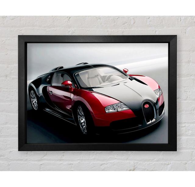 Bugatti Veyron Ready For The Drive - Print Brayden Studio Format: Black Framed Paper, Size: 100.1cm H x 141.4cm W x 3.4cm D on Productcaster.