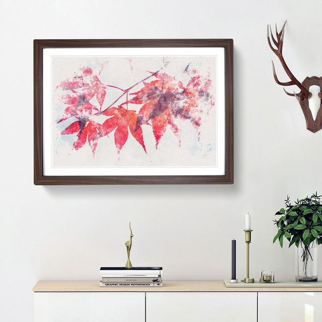 Leaves of a Maple Tree - Picture Frame Painting Print East Urban Home Size: 45cm H x 63cm W x 2cm D, Frame Option: Walnut Framed on Productcaster.