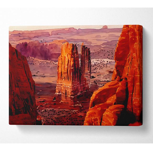 Courthouse Towers At Sunset Arches National Park Utah - Drucken ClassicLiving Größe: 101,6 cm H x 142,2 cm B x 10 cm T on Productcaster.