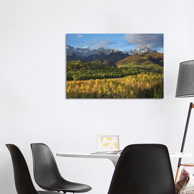 Quaking Aspen Forest And Mount Sneffels, San Juan Mountains, Colorado by Tim Fitzharris - Wrapped Canvas Print Alpen Home Size: 66.04cm H x 101.6cm W on Productcaster.