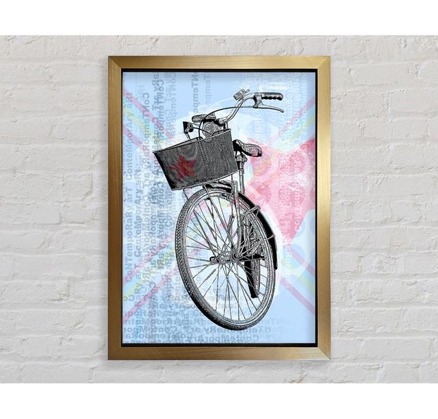 Red Star Bike - Single Picture Frame Art Prints Bright Star Size: 84.1cm H x 59.7cm W x 3.4cm D on Productcaster.