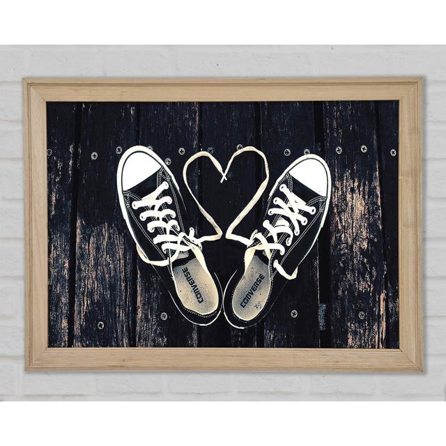 Sneakers Love - Single Picture Frame Art Prints Rosalind Wheeler Size: 29.7cm H x 42cm W x 1.5cm D on Productcaster.