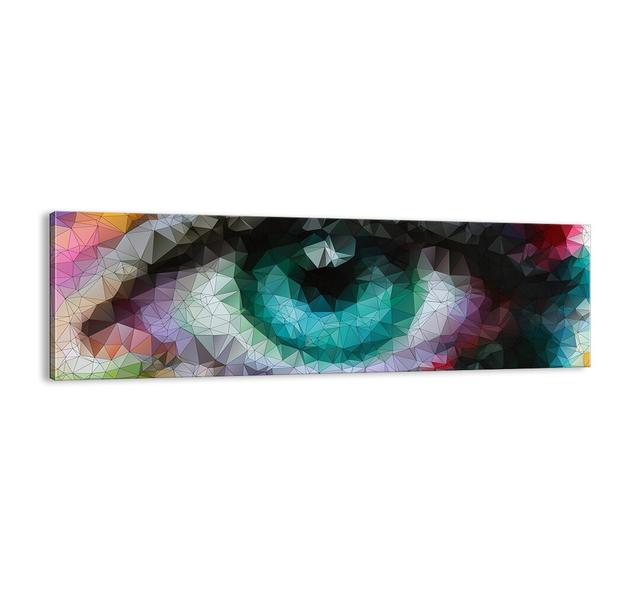 Crystalline Eye Glow - Unframed Graphic Art Print on Canvas Brayden Studio Size: 50cm H x 160cm W x 1.8cm D on Productcaster.