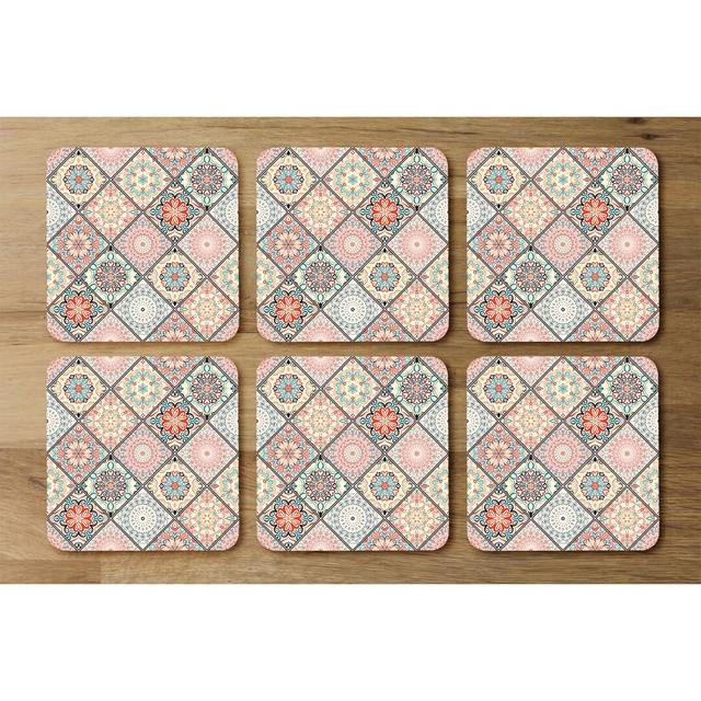 Luxury Oriental Tile Coaster (Set of 6) Bloomsbury Market on Productcaster.