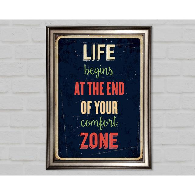 Life Begins at the End - Single Picture Frame Art Prints Happy Larry Size: 21cm H x 29.7cm W on Productcaster.