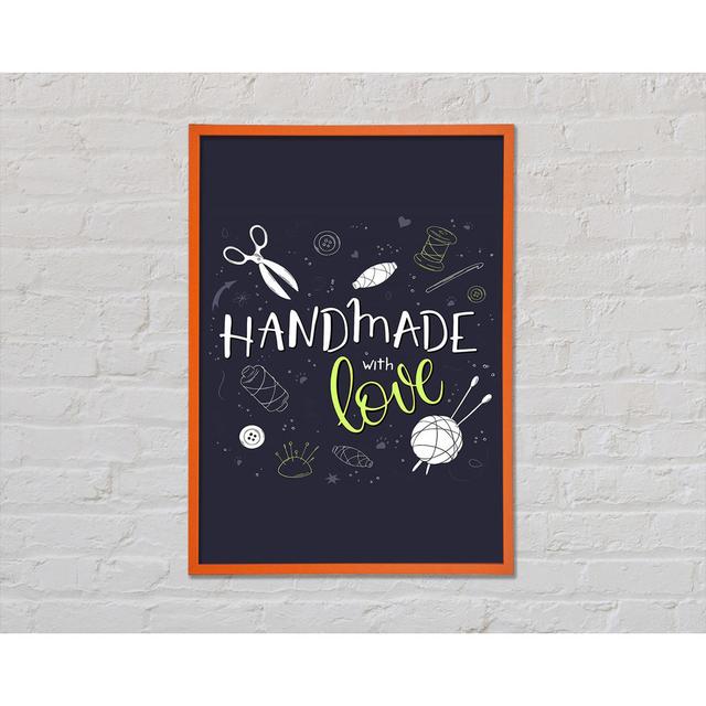 Handmade With Love - Single Picture Frame Art Prints Happy Larry Size: 84.1cm H x 59.7cm W x 2cm D on Productcaster.