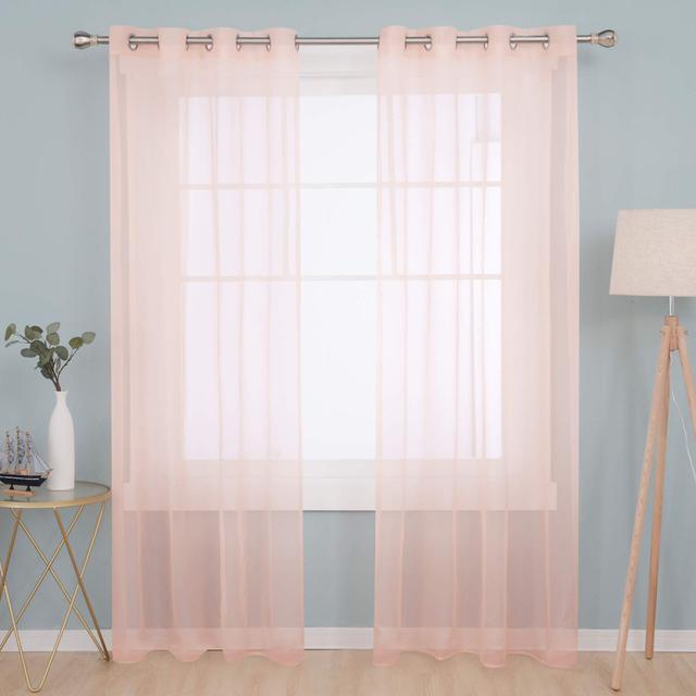 Puello Polyester Light Filtering Grommet / Eyelet Curtain Pair 17 Stories Panel Size: 55cm Width x 290cm Drop on Productcaster.