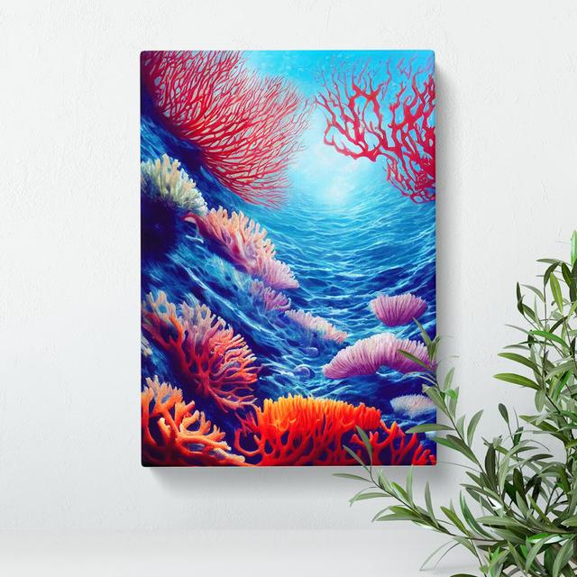 Colourful Coral Reef No.2 House of Hampton Size: 50cm H x 35cm W x 3cm D on Productcaster.