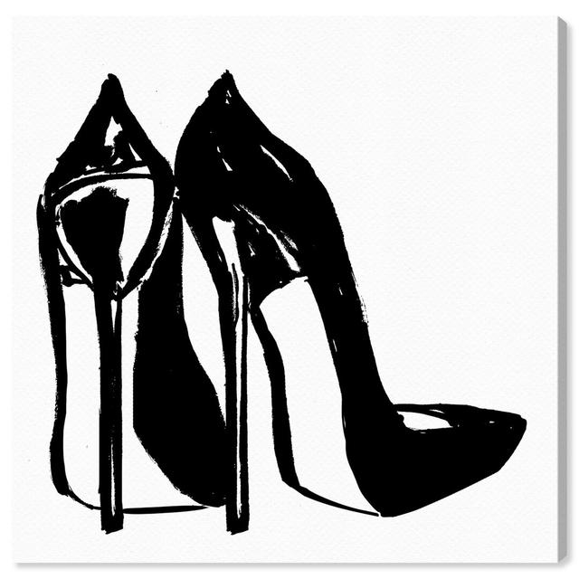 'All Black Shoes' Painting on Wrapped Canvas East Urban Home Size: 91.4 cm H x 91.4 cm W x 3.8 cm D on Productcaster.