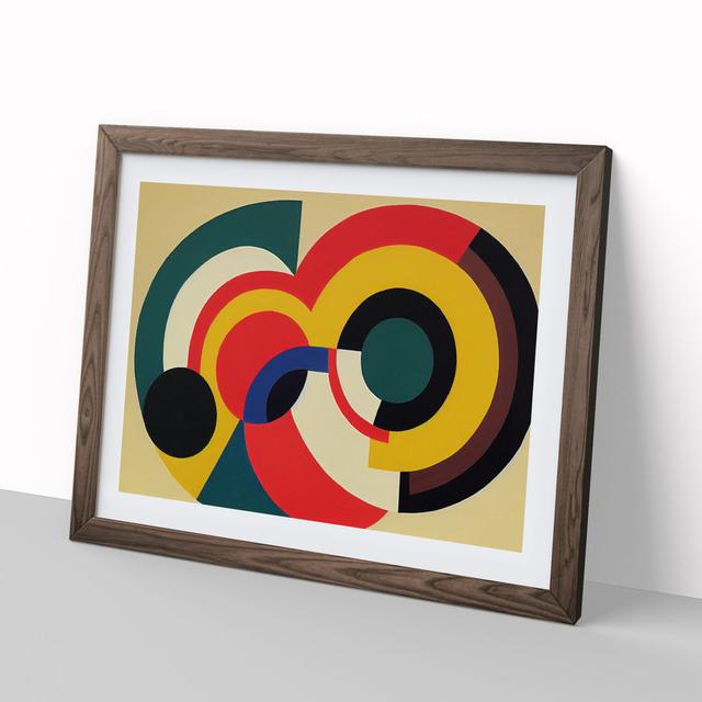 Bold Modern Abstract Art - Picture Frame Graphic Art Metro Lane Size: 46cm H x 64cm W x 2cm D, Frame Colour: Walnut Framed on Productcaster.