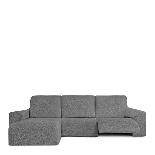 SOFA COVER M/0 CH. LONGUE RELAX PREMIUM ROC LEFT W/8 SHORT ARM AlexandraHouse Upholstery Colour: Light Grey on Productcaster.