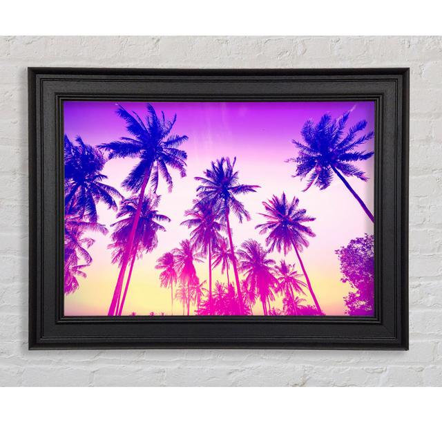 Psychedelic Palm Tree Skies Framed Print 17 Stories Size: 59.7cm H x 84.1cm W on Productcaster.