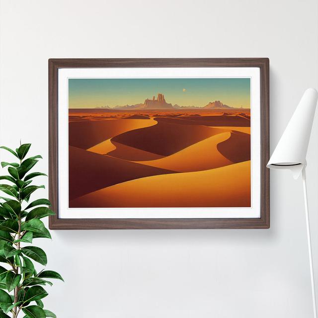 Golden Sand Desert Vol.1 - Single Picture Frame Print Natur Pur Size: 34cm H x 46cm W x 2cm D, Format: Walnut Framed on Productcaster.