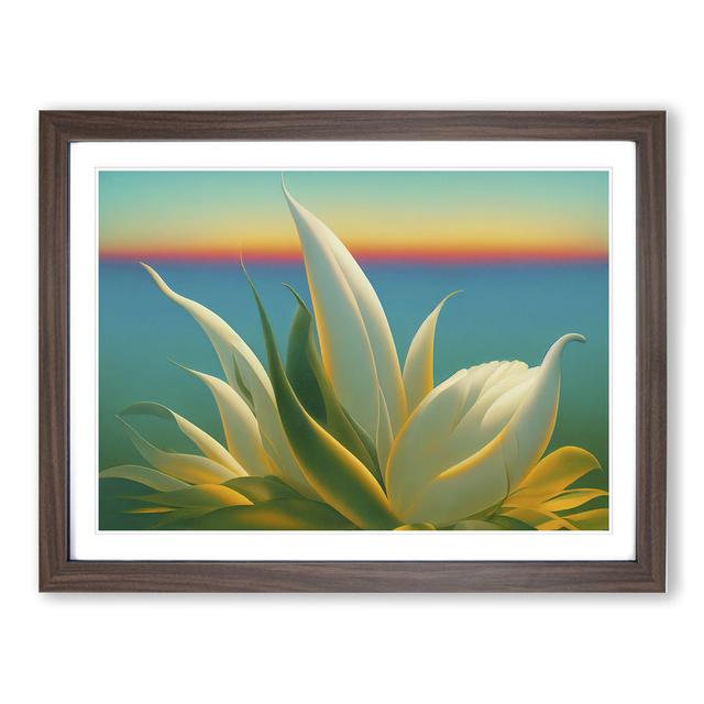 Timeless Tropical Flowers - Picture Frame Graphic Art Marlow Home Co. Size: 25cm H x 34cm W x 2cm D, Frame Colour: Walnut on Productcaster.