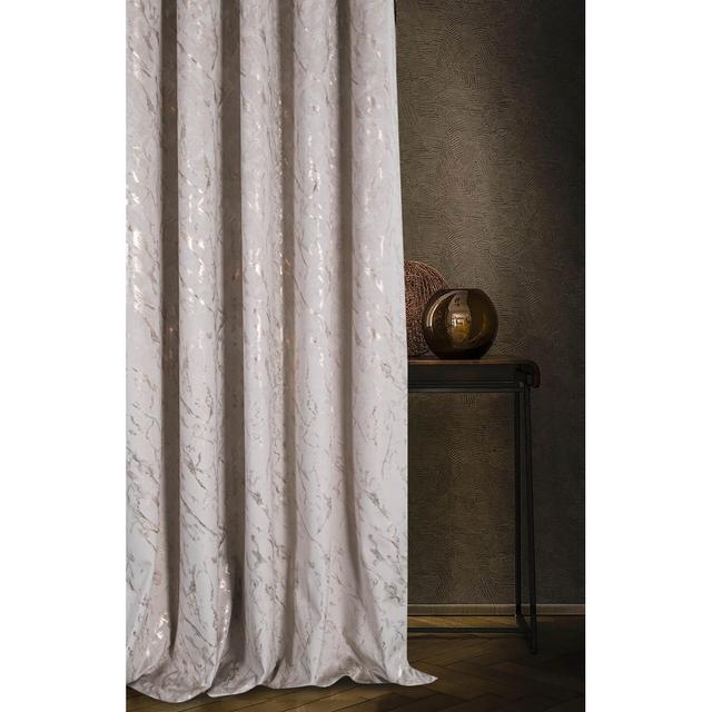 Foland Velour Room Darkening Grommet / Eyelet Curtain Pair (Set of 2) Ophelia & Co. Curtain Colour: Cream, Panel Size: 165cm Width x 229cm Drop on Productcaster.