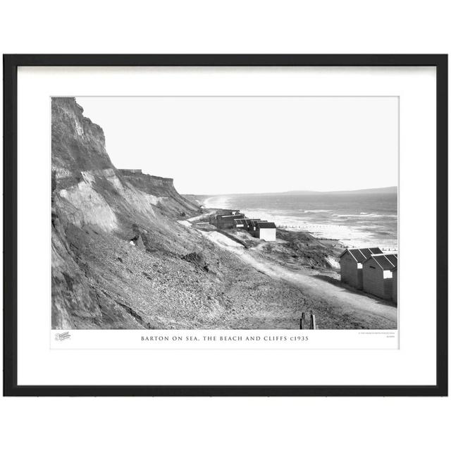 'Barton on Sea, the Beach and Cliffs C1935' by Francis Frith - Picture Frame Photograph Print on Paper The Francis Frith Collection Size: 60cm H x 80c on Productcaster.