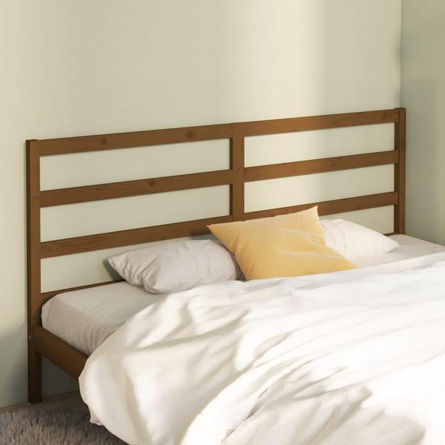 Cicero UK Double - DE 135 X 190 Cm Solid Wood Headboard Alpen Home Colour: Brown on Productcaster.