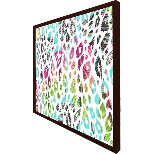 Cetronia Multi Coloured Leopard Spots - Single Picture Frame Print 17 Stories Size: 41cm H x 41cm W x 4cm D, Frame Colour: Brown Framed on Productcaster.