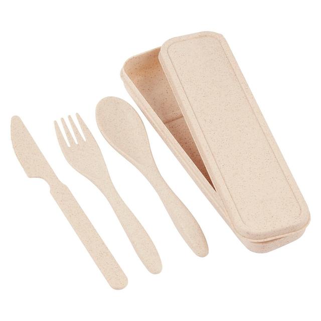 17 Stories Aimey-Louise 4 Piece Cutlery Set , Service for 1 17 Stories Colour: Natural on Productcaster.