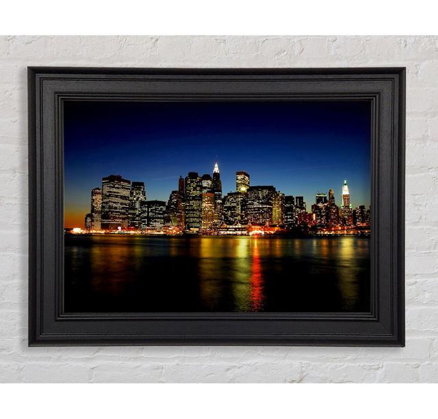 New York City View from Jersey - Single Picture Frame Print Ebern Designs Size: 59.7cm H x 84.1cm W x 8cm D on Productcaster.