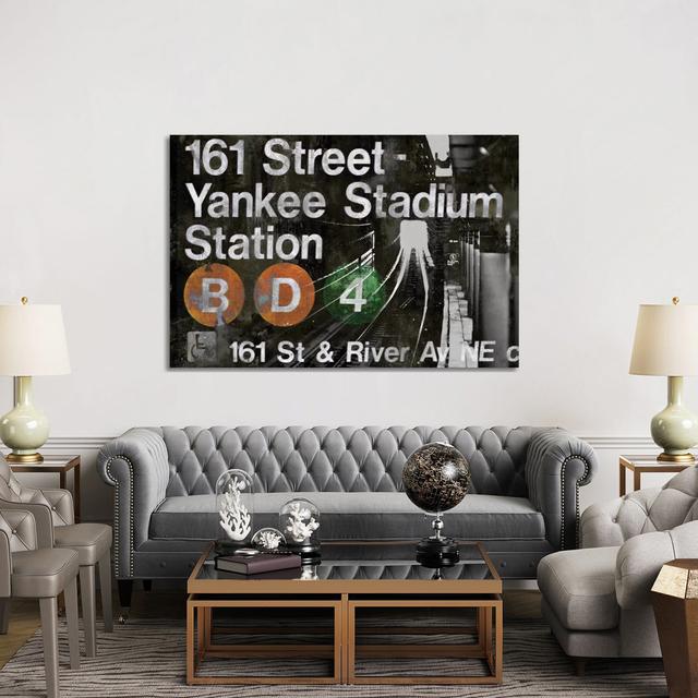 'Nyc Subway Station II' Typographic Print on Wrapped Canvas East Urban Home Size: 101.6cm H x 152.4cm W x 3.81cm D on Productcaster.