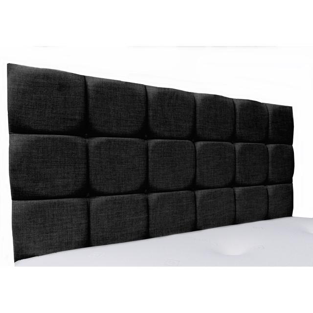 Lennart Upholstered Headboard Interiors 2 Suit U Upholstery: Naples Velvet, Colour: Black, Size: Small Double (4') on Productcaster.