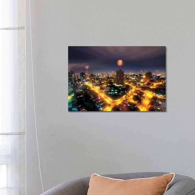 Happy Years Eve - Wrapped Canvas Print Brayden Studio Size: 45.72cm H x 66.04cm W x 3.81cm D on Productcaster.