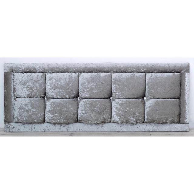 Velazquez Upholstered Headboard Rosdorf Park Size: Double (4'6), Colour: Silver on Productcaster.