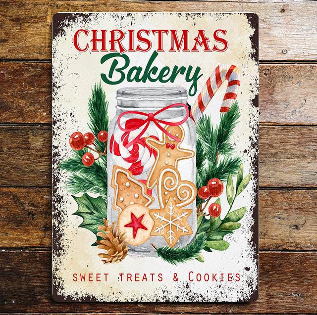 Christmas Bakery Cookies Traditional - No Frame Print on Metal The Seasonal Aisle on Productcaster.